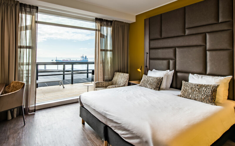 Hotelkamer in Arion Hotel in Vlissingen.