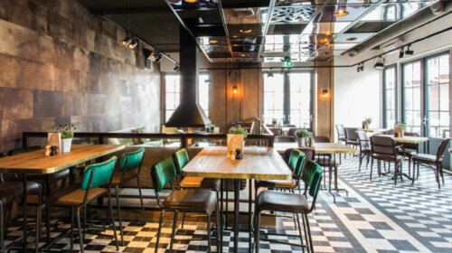 Interieur van Grand Cafe Blur in Dishoek.