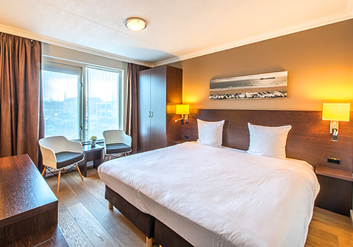 Hotelkamer in hotel Arneville in Middelburg.