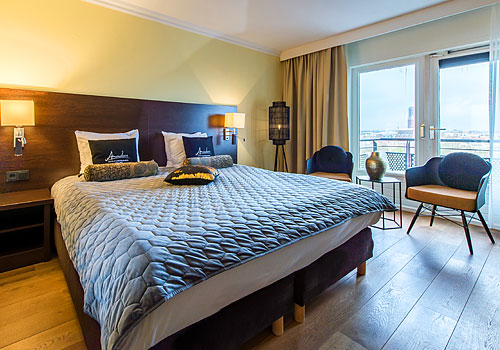 Hotelkamer in Arion Hotel in Vlissingen.