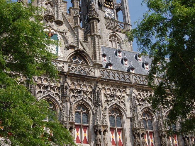 Het stadhuis van Middelburg.